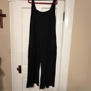 Free People Black Sleeveless Jumpsuit